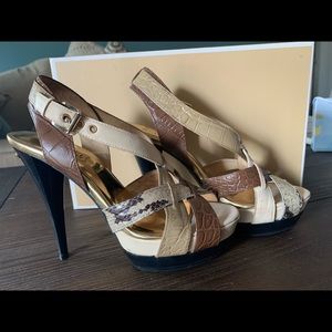 Michael Kors size 6 cross strap heels